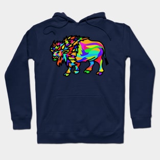 A Colorful Buffalo in Buffalo Hoodie